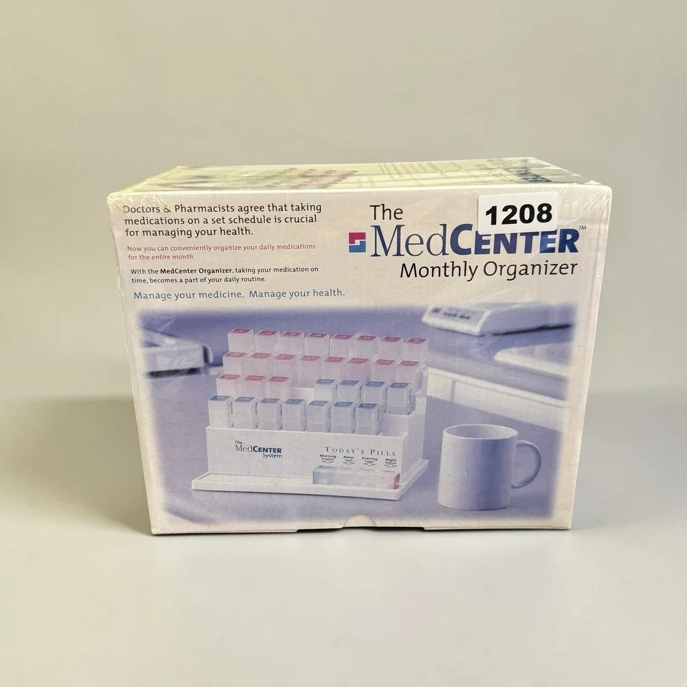 The MedCenter System 31 Day Vitamin Pill Monthly Organizer System Sealed